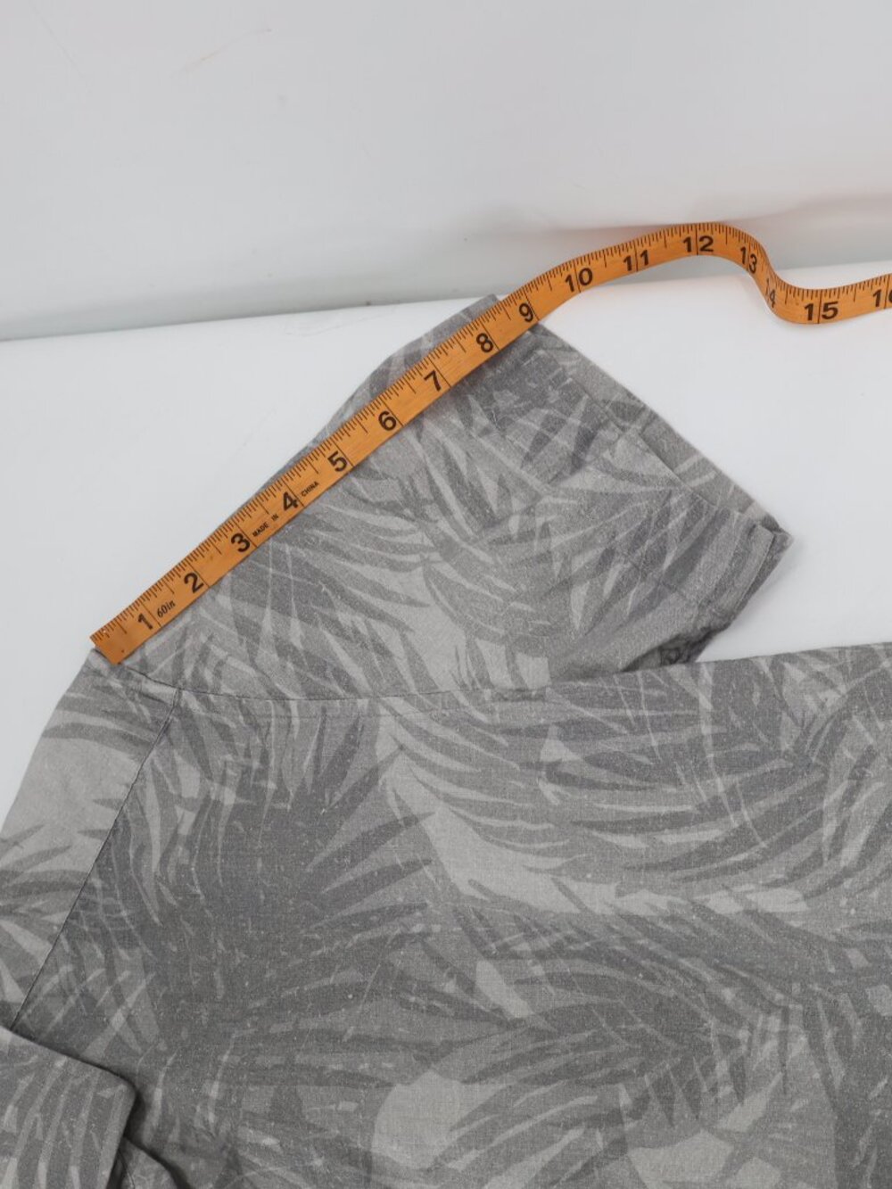 Reiss Shirt men large slim fit cotton linen Floral Button Up short sleeve casual - Picture 8 of 11